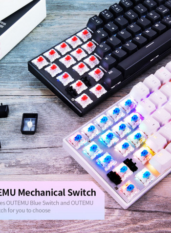 CK62 61 Keys RGB USB Wired BT Dual Mode Gaming Keyboard With OUTEMU Pink