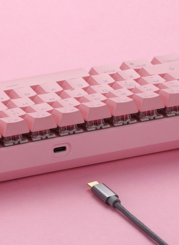 CK62 61 Keys RGB USB Wired BT Dual Mode Gaming Keyboard With OUTEMU Pink