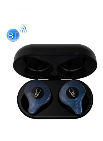 Bluetooth In-Ear Earbuds With Mic Black/Blue