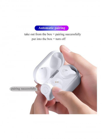 Bluetooth In-Ear Earbuds With Mic Black/White