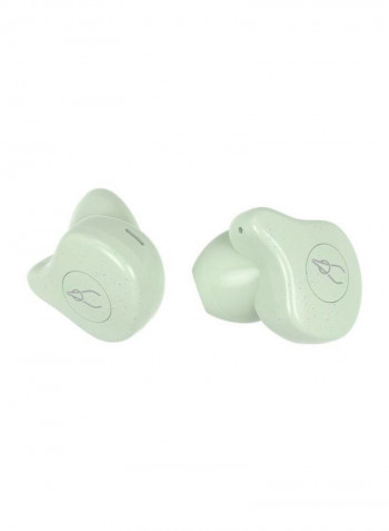 Bluetooth In-Ear Earbuds With Mic White/Green
