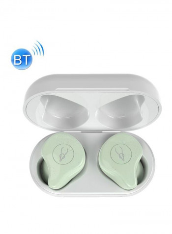 Bluetooth In-Ear Earbuds With Mic White/Green