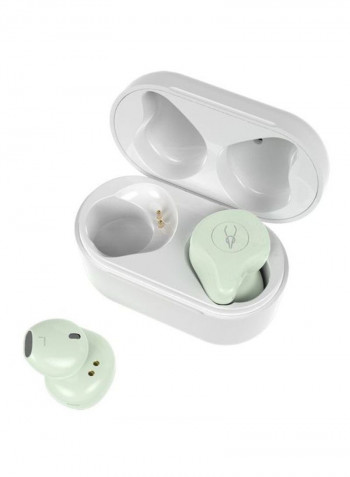 Bluetooth In-Ear Earbuds With Mic White/Green