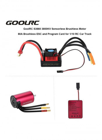 Brushless Motor And Brushless ESC With Program Card Combo Set For RC Car Truck S3660 3800KV