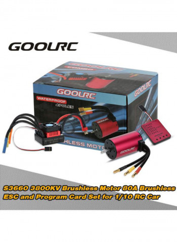 Brushless Motor And Brushless ESC With Program Card Combo Set For RC Car Truck S3660 3800KV