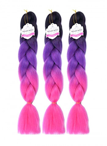 3-Piece Braiding Hair Extension Set Multicolour 14inch