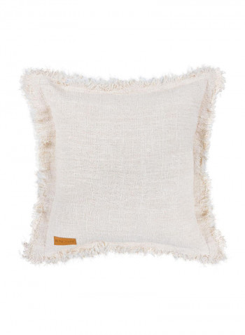Natural Amara Omo Pillow Cover Cotton White 55 x 55cm
