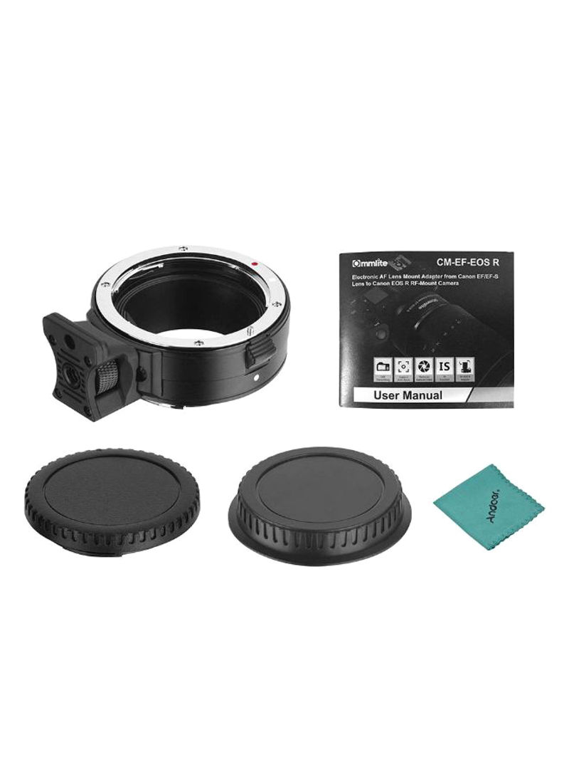 Cm-Ef-Eos R Electronic Af Lens Mount Adapter Black/Silver