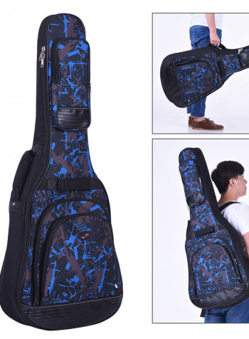 Blue Guitar Bagpack With Pockets