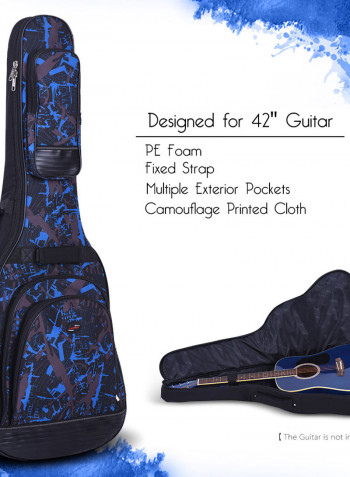 Blue Guitar Bagpack With Pockets
