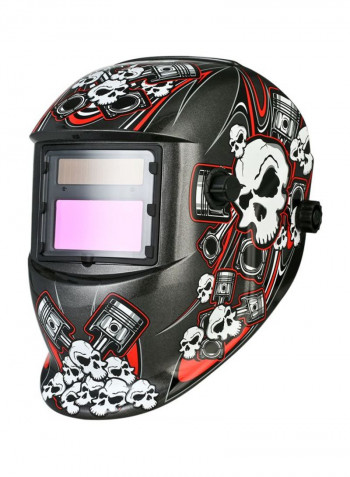 Solar Power Auto Darkening Welding Helmet Black/White 33.5x23.9x24.6centimeter