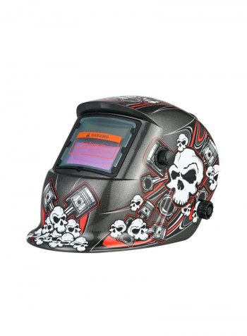 Solar Power Auto Darkening Welding Helmet Black/White 33.5x23.9x24.6centimeter