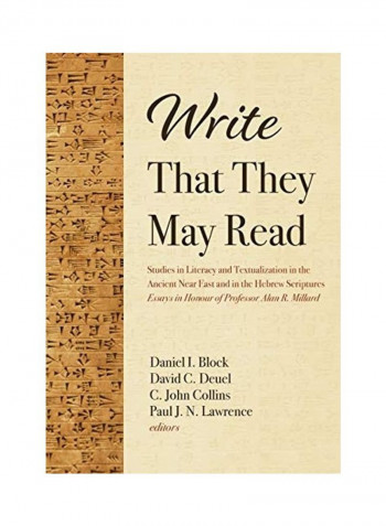 Write That They May Read Paperback English by Daniel I. Block