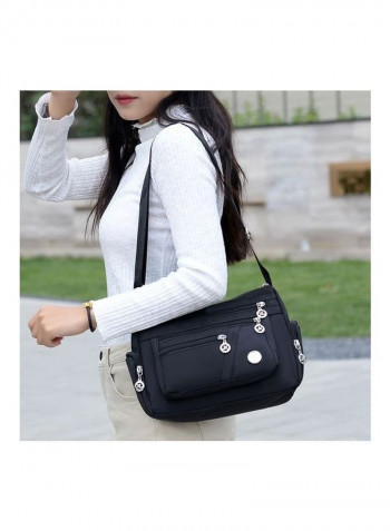 Women's Retro Solid Large Capacity Casual Bag Black