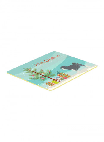 Lowchen Merry Christmas Tree Kitchen/Bath Mat Multicolour 11 x 11inch