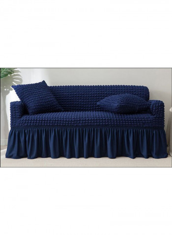 Solid Pattern Sofa Slipcover Blue 230 x 300centimeter
