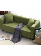 Solid Pattern Sofa Slipcover Green 145-185centimeter