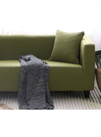 Solid Pattern Sofa Slipcover Green 145-185centimeter
