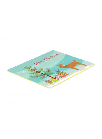 Toy Poodle Christmas Kitchen Mat Multicolour 11 x 11inch