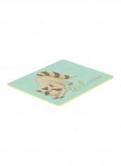 Raccoon Welcome Kitchen Mat Multicolour 11 x 11inch