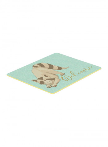 Raccoon Welcome Kitchen Mat Multicolour 11 x 11inch