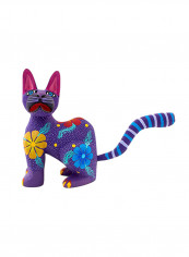 Cat Alebrije Sculpture Multicolour