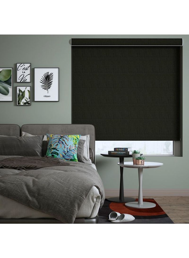 Single Sunset Window Blackout Roller Blind Black 120x175cm