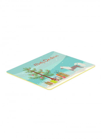 Chinese Crested Merry Christmas Tree Kitchen/Bath Mat Multicolour 11 x 11inch