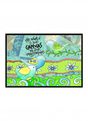 The World Is But A Canvas To Our Imagination Indoor/Outdoor Mat Multicolour 11 x 11inch