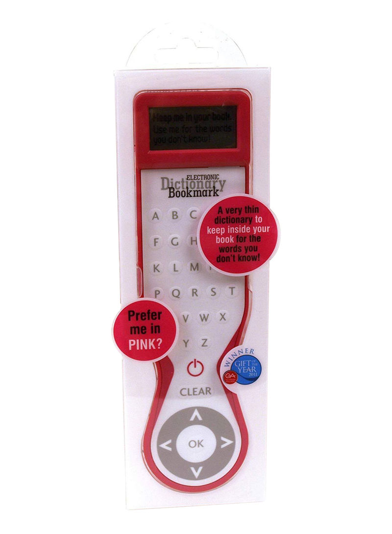Electronic Dictionary Bookmark White/Red