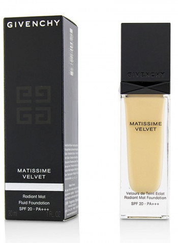 Matissime Velvet Radiant Mat Fluid Foundation SPF20 01 Mat Porcelain