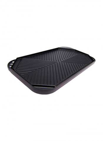 Non-Stick Aluminum Grill Griddle Black 19x10.7inch