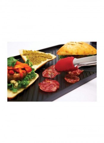 Non-Stick Aluminum Grill Griddle Black 19x10.7inch