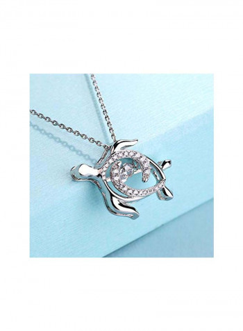 925 Sterling Silver Sea Turtle Pendant Necklace