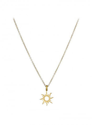 925 Sterling Silver Sun Shape Vibes Pendant Necklace
