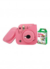 Instax Mini 9 Instant Film Camera   With Leather Carry Case And 10 Sheets