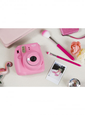 Instax Mini 9 Instant Film Camera   With Leather Carry Case And 10 Sheets
