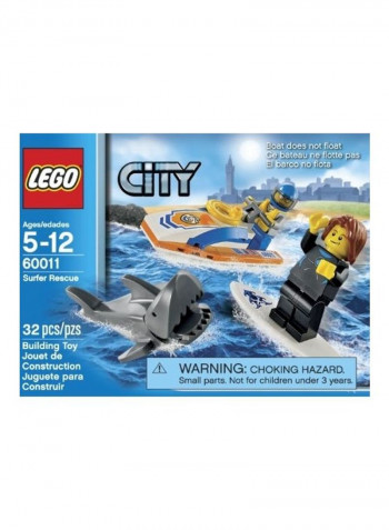 32-Piece City Surfer Rescue Building Set