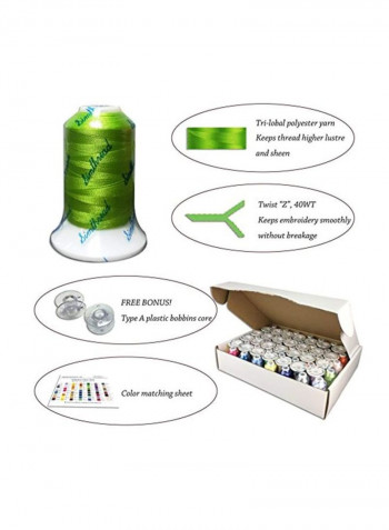 63-Piece Thread Set Multicolour 550yard