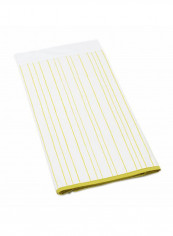 Stripe Pattern Crib Skirt White/Yellow 52 x 28 x 16inch