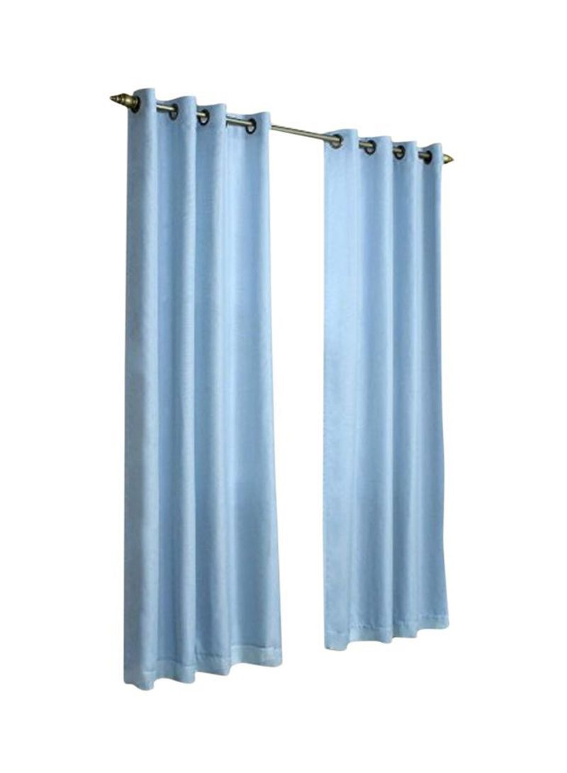 Polyester Window Curtain Blue 72x54inch