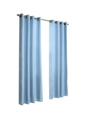 Polyester Window Curtain Blue 72x54inch