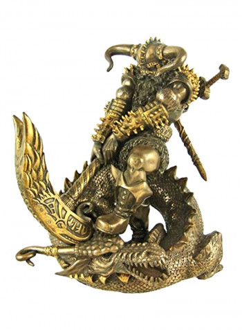 Resin Statue Figurine Brown/Gold 8inch