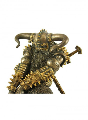 Resin Statue Figurine Brown/Gold 8inch