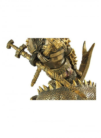 Resin Statue Figurine Brown/Gold 8inch