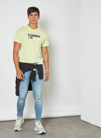 Ripped Skinny Jeans Light Blue