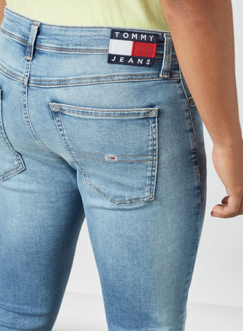 Ripped Skinny Jeans Light Blue
