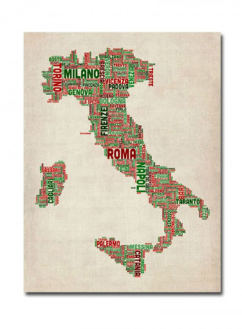 Italy I Canvas Wall Art Multicolour 18 x 24inch