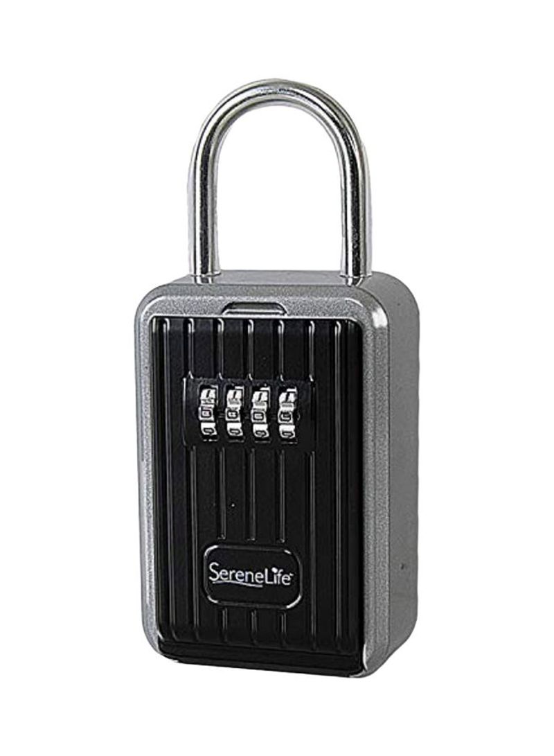 Padlock Key Safe Security Box Grey/Black 3.4x1.6x7.2inch