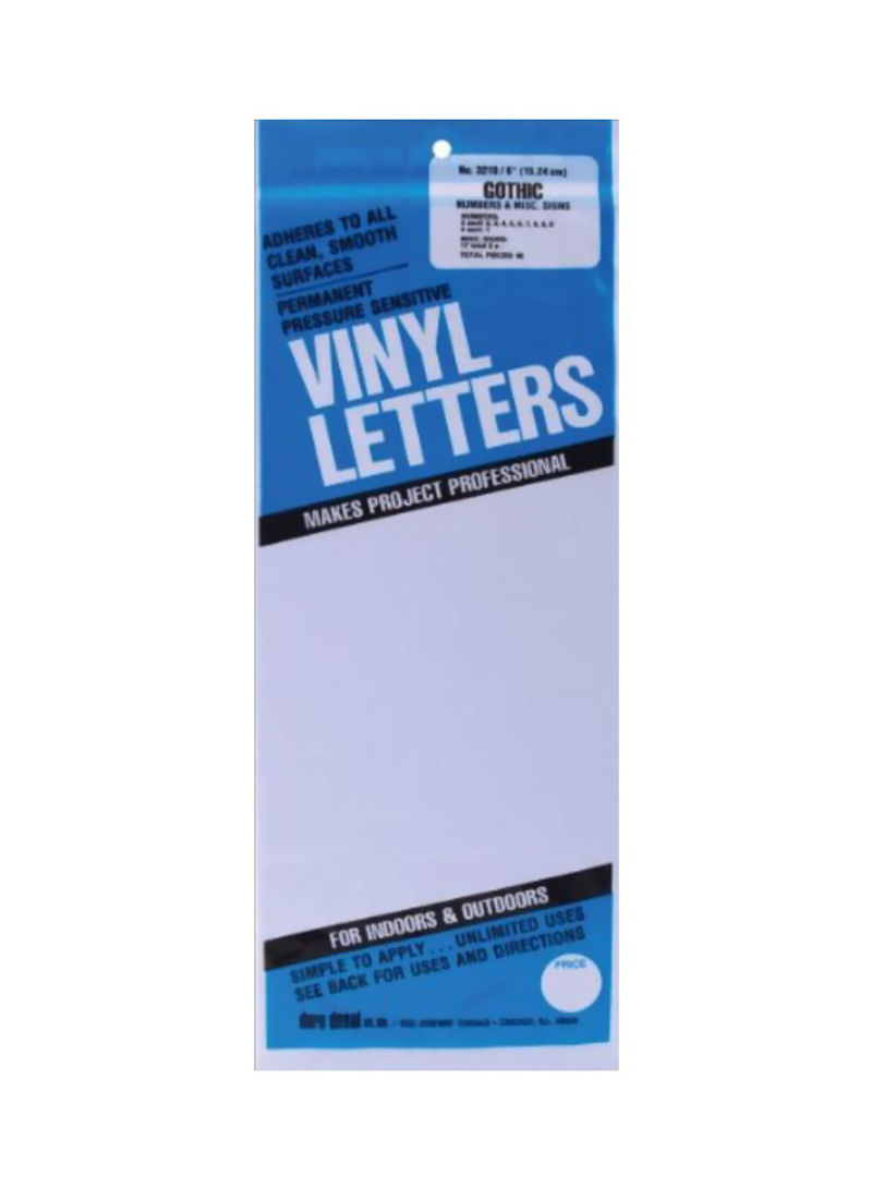 48-Piece Adhesive Vinyl Letters Clear